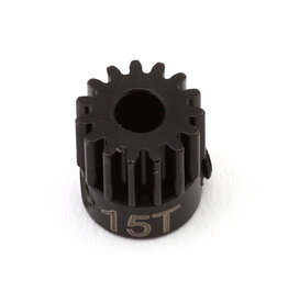 HOT RACING HRACSG15M05 MOD 0.5 PINION GEAR 15T (1/8 BORE): HARD BLACKENED STEEL