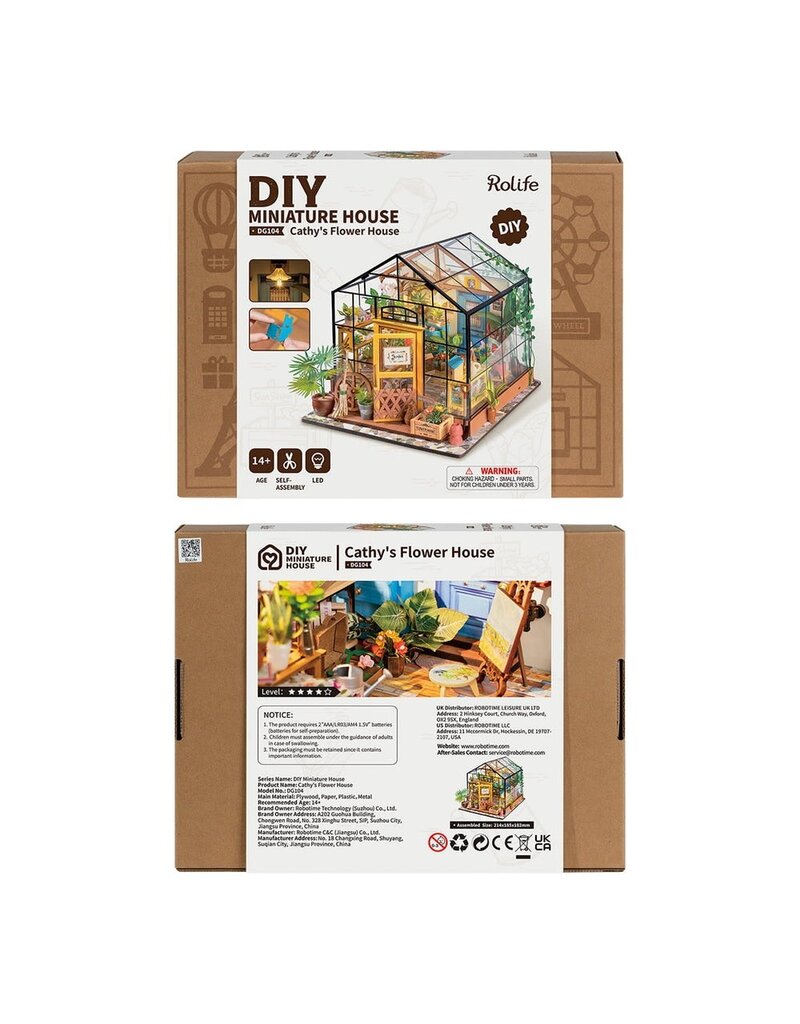 ROBOTIME ROEDG104 DIY HOUSE; CATHY'S FLOWER HOUSE