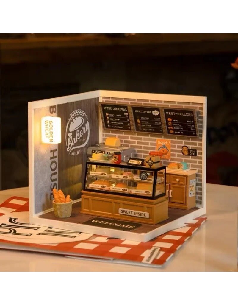 ROBOTIME ROEDW005 ROLIFE SUPER CREATOR GOLDEN WHEAT BAKERY PLASTIC DIY