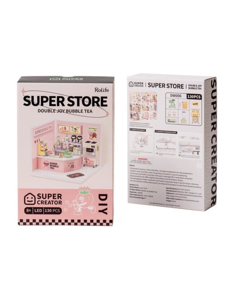 ROBOTIME ROEDW006 ROLIFE SUPER CREATOR DOUBLE JOY BUBBLE TEA PLASTIC DIY
