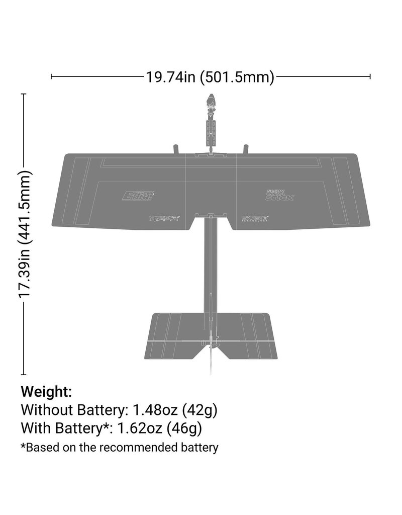 E-FLITE EFLU03050 UMX ULTRA SLOW STICK BNF BASIC