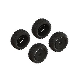 ARRMA ARA550114 DBOOTS HO TIRES SET MOUNTED BLACK