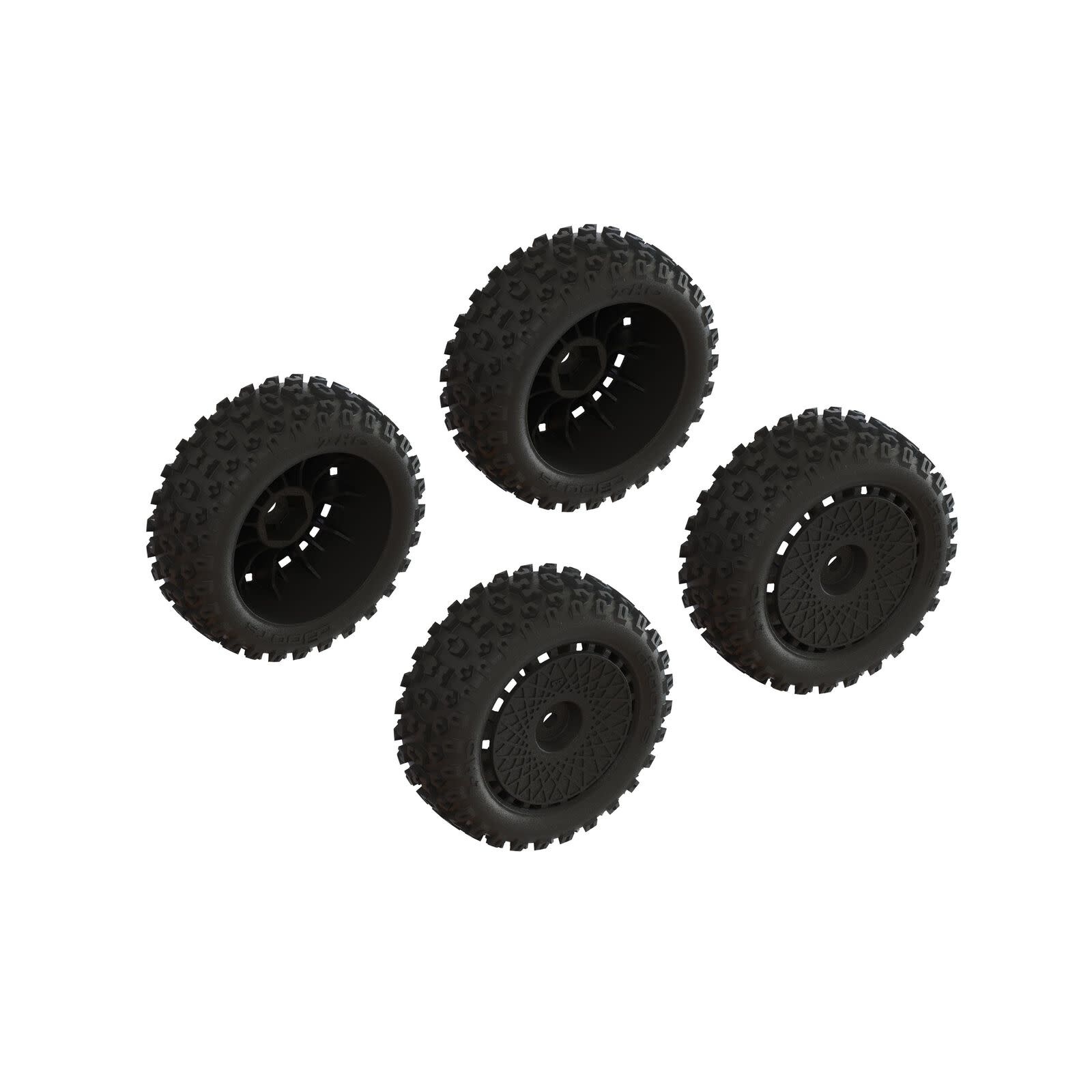 ARA550114 - dBoots '2-HO' Tire Set, Glued (2 Pairs) - Black