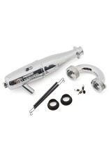 PROTEK RC PTK-2135 TUNED EXHAUST PIPE W/80MM MANIFOLD (WELDED NIPPLE)