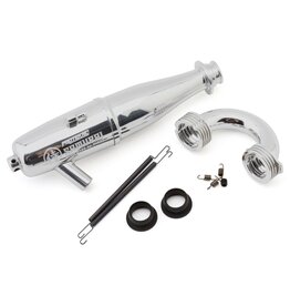 PROTEK RC PTK-2135 TUNED EXHAUST PIPE W/80MM MANIFOLD (WELDED NIPPLE)