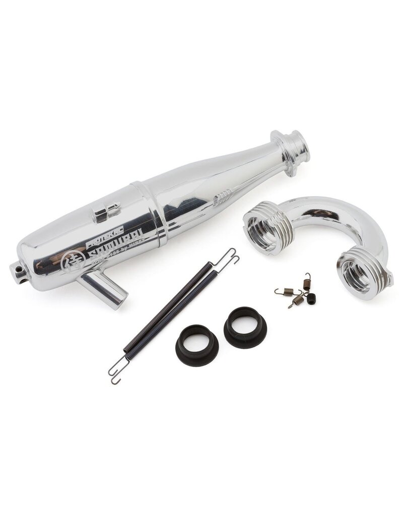 PROTEK RC PTK-2135 TUNED EXHAUST PIPE W/80MM MANIFOLD (WELDED NIPPLE)