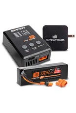 SPEKTRUM SPMXPSS315 SMART POWERSTAGE BUNDLE: 1300MAH 3S 30C LIPO BATTERY (IC2) / S100 CHARGER / 65W POWER BLOCK / ADAPTER