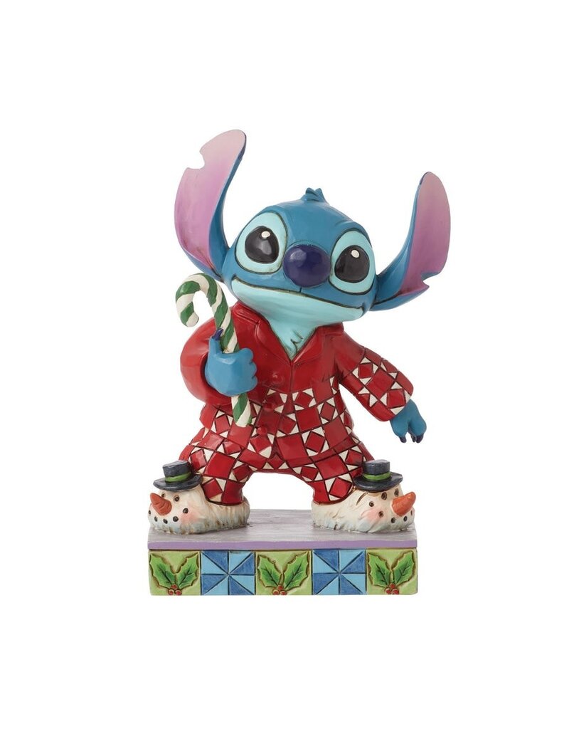 ENESCO DISNEY 4.62" STITCH CHRISTMAS MORNING FIGURE