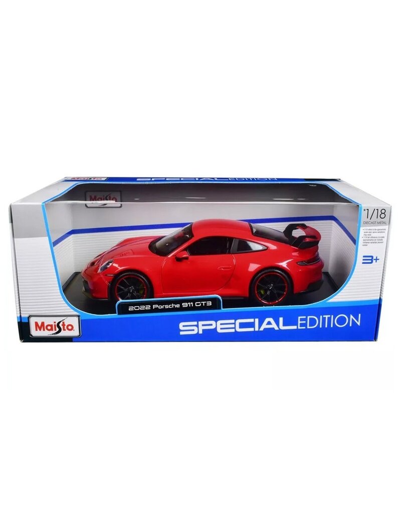 MAISTO MAISTO 31458 S.E. 1/18 SCALE DIECAST PORSCHE 911 GT3: RED