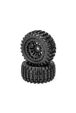 JCONCEPTS JCO4088-39912  MAGMA PRE-MOUNTED MONSTER TRUCK TIRES (BLACK) (2) W/17MM HEX