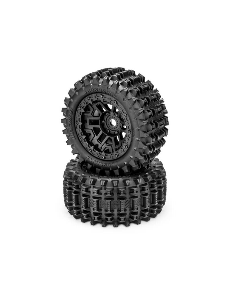 JCONCEPTS JCO4088-39912  MAGMA PRE-MOUNTED MONSTER TRUCK TIRES (BLACK) (2) W/17MM HEX
