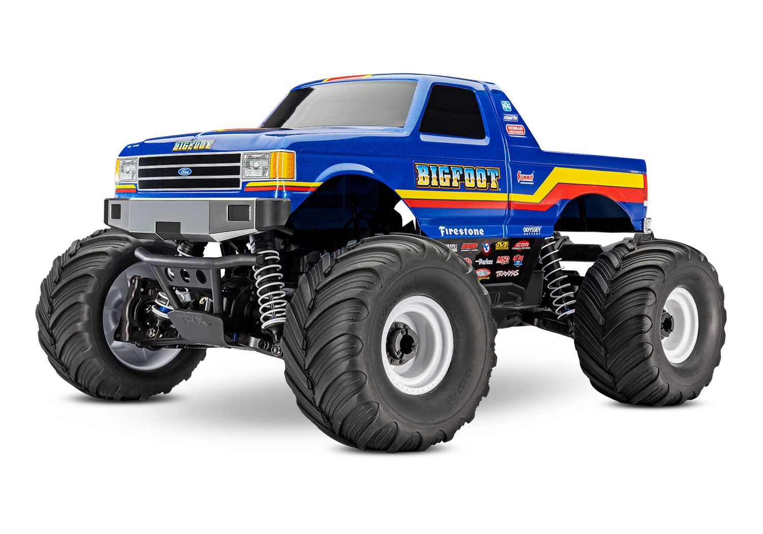 TRA67134-4-BLUE BIGFOOT 1/10 SCALE 4WD BRUSHLESS MONSTER TRUCK