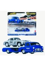 HOT WHEELS MTL FLF56/HRV48 HOT WHEELS TEAM TRANSPORT '55 MB BLAUES WUNDER W/ MB 300 SL