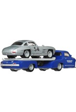 HOT WHEELS MTL FLF56/HRV48 HOT WHEELS TEAM TRANSPORT '55 MB BLAUES WUNDER W/ MB 300 SL