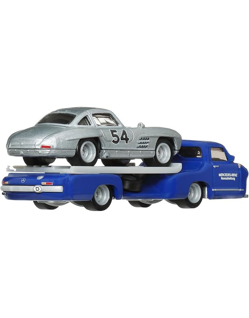 HOT WHEELS MTL FLF56/HRV48 HOT WHEELS TEAM TRANSPORT '55 MB BLAUES WUNDER W/ MB 300 SL