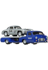 HOT WHEELS MTL FLF56/HRV48 HOT WHEELS TEAM TRANSPORT '55 MB BLAUES WUNDER W/ MB 300 SL