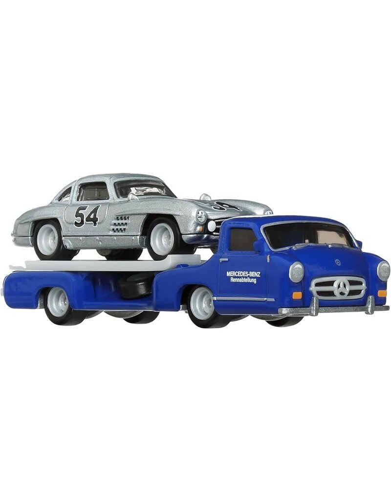 HOT WHEELS MTL FLF56/HRV48 HOT WHEELS TEAM TRANSPORT '55 MB BLAUES WUNDER W/ MB 300 SL