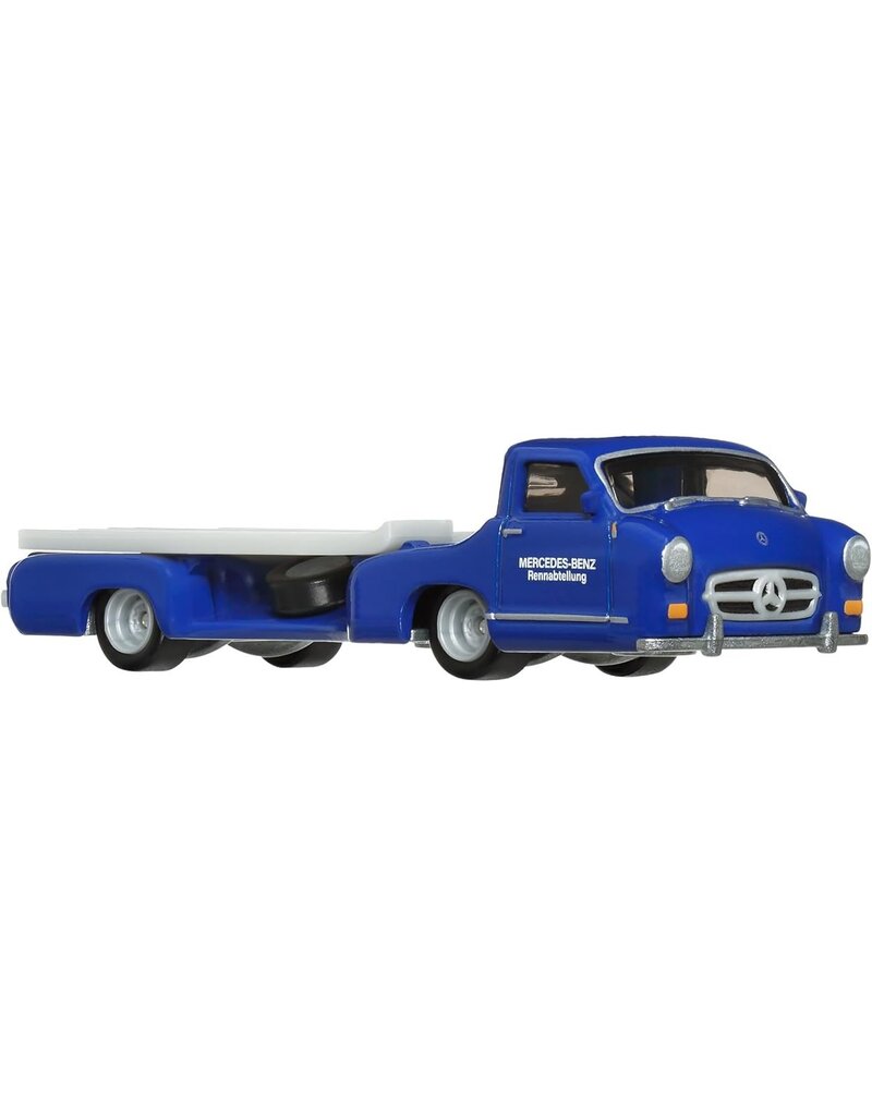HOT WHEELS MTL FLF56/HRV48 HOT WHEELS TEAM TRANSPORT '55 MB BLAUES WUNDER W/ MB 300 SL