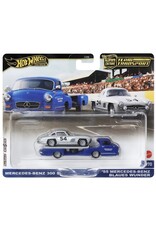 HOT WHEELS MTL FLF56/HRV48 HOT WHEELS TEAM TRANSPORT '55 MB BLAUES WUNDER W/ MB 300 SL