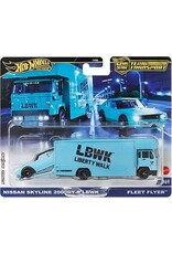 HOT WHEELS MTL FLF56/HRV45 HOT WHEELS TEAM TRANSPORT FLEET FLYER W/ NISSAN SKYLINE 2000GT-R LBWK