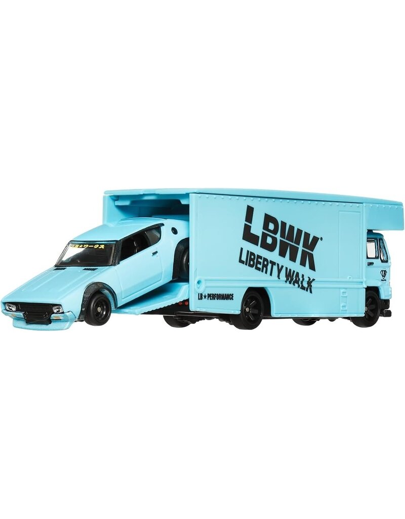 HOT WHEELS MTL FLF56/HRV45 HOT WHEELS TEAM TRANSPORT FLEET FLYER W/ NISSAN SKYLINE 2000GT-R LBWK