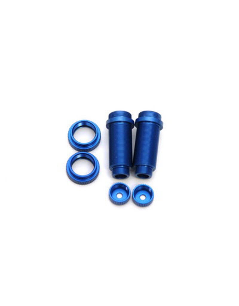 STRC SPTST3765XB ALUMINUM THREADED FRONT SHOCK BODIES: BLUE (2)
