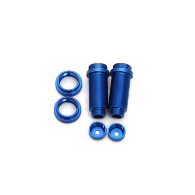 SPTST3765XB ALUMINUM THREADED FRONT SHOCK BODIES: BLUE (2)
