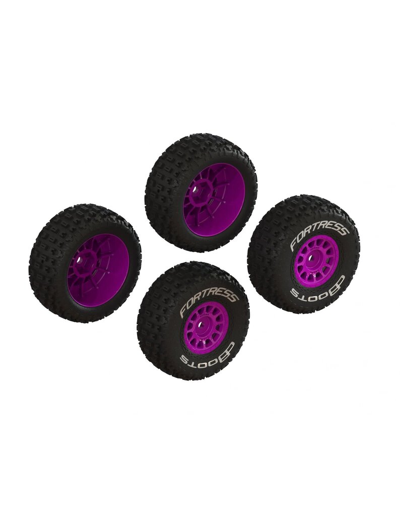 ARRMA ARA-1570 DBOOTS 'FORTRESS' TIRE SET: PURPLE (4)