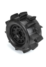 PROLINE RACING PRO1024910 1/10 SAND PAW HP BELTED F/R 2.8" MT TIRES MTD 12/14MM BLACK RAID (2)