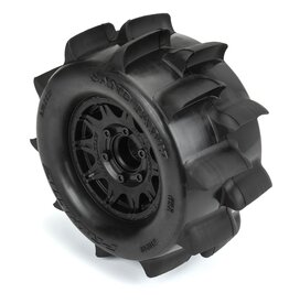 PROLINE RACING PRO1024910 1/10 SAND PAW HP BELTED F/R 2.8" MT TIRES MTD 12/14MM BLACK RAID (2)