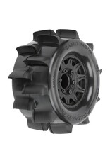 PROLINE RACING PRO1024910 1/10 SAND PAW HP BELTED F/R 2.8" MT TIRES MTD 12/14MM BLACK RAID (2)
