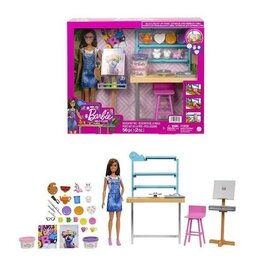 BARBIE MTL HCM85 BARBIE ART STUDIO ARTIST AND PAINT SET