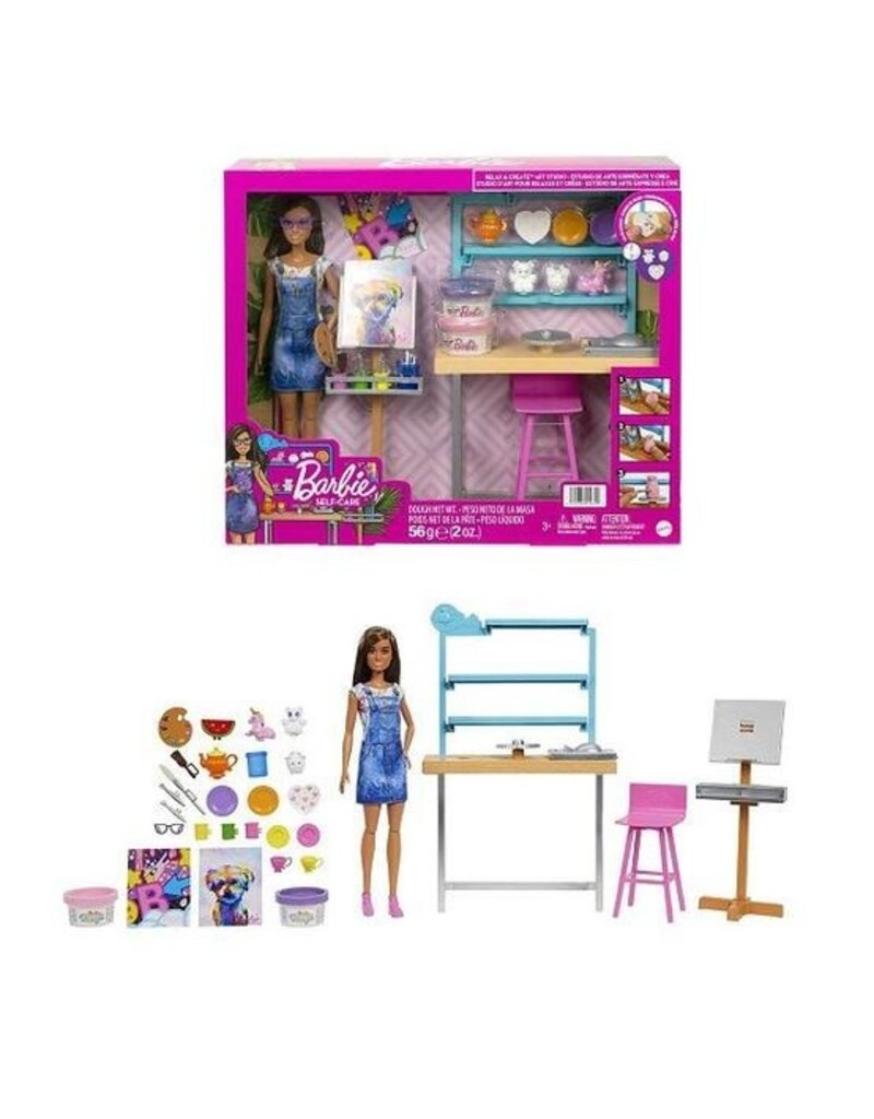 BARBIE MTL HCM85 BARBIE ART STUDIO ARTIST AND PAINT SET