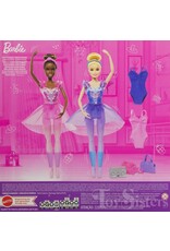 BARBIE MTL HXC37 BARBIE 12.7" BALLET ROOM SET WITH 2 BALLERINA FASHION DOLLS & DANCE ACCESSORIES
