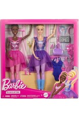 BARBIE MTL HXC37 BARBIE 12.7" BALLET ROOM SET WITH 2 BALLERINA FASHION DOLLS & DANCE ACCESSORIES
