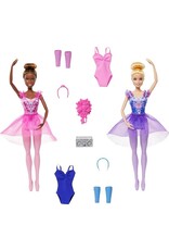 BARBIE MTL HXC37 BARBIE 12.7" BALLET ROOM SET WITH 2 BALLERINA FASHION DOLLS & DANCE ACCESSORIES