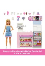 BARBIE MTL HXN94 BARBIE COFFEE SHOP PLAYSET WITH BLONDE BARISTA DOLL