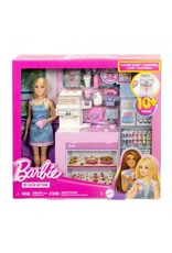 BARBIE MTL HXN94 BARBIE COFFEE SHOP PLAYSET WITH BLONDE BARISTA DOLL