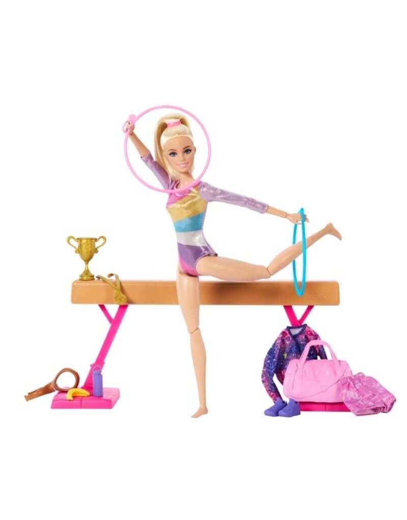BARBIE MTL HRG53 BARBIE GYMNASTICS PLAY SET: BLONDE HAIR