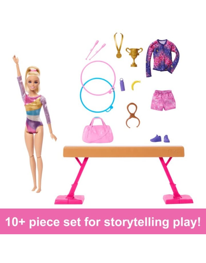 BARBIE MTL HRG53 BARBIE GYMNASTICS PLAY SET: BLONDE HAIR