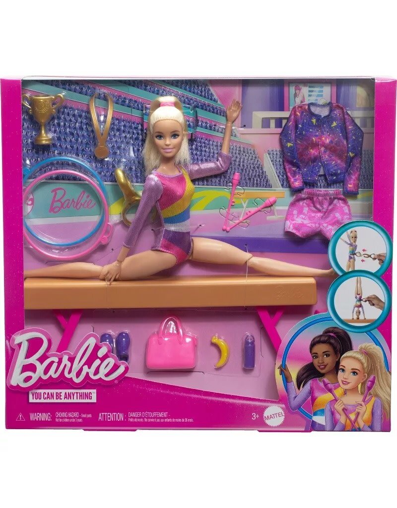 BARBIE MTL HRG53 BARBIE GYMNASTICS PLAY SET: BLONDE HAIR