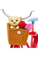 BARBIE MTL HWJ00 BARBIE PINK PASSPORT HOLLAND DOLL SET WITH BICYCLE TRAVEL ACCESSORIES