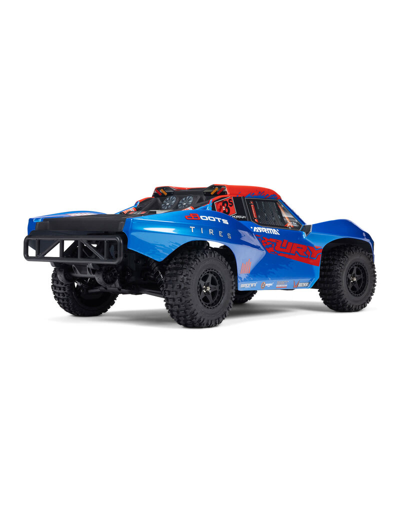 ARRMA ARA3521T1 1/10 FURY 2WD 223S BLX BRUSHLESS SHORT COURSE TRUCK RTR WITH DSC: BLUE