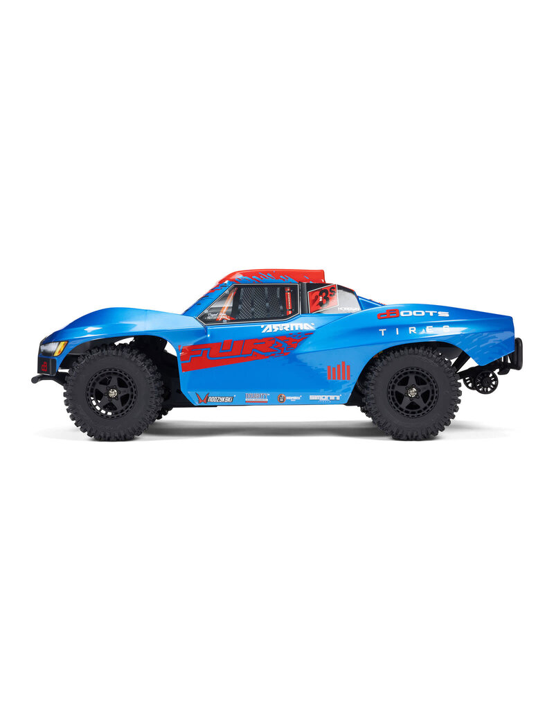 ARRMA ARA3521T1 1/10 FURY 2WD 223S BLX BRUSHLESS SHORT COURSE TRUCK RTR WITH DSC: BLUE