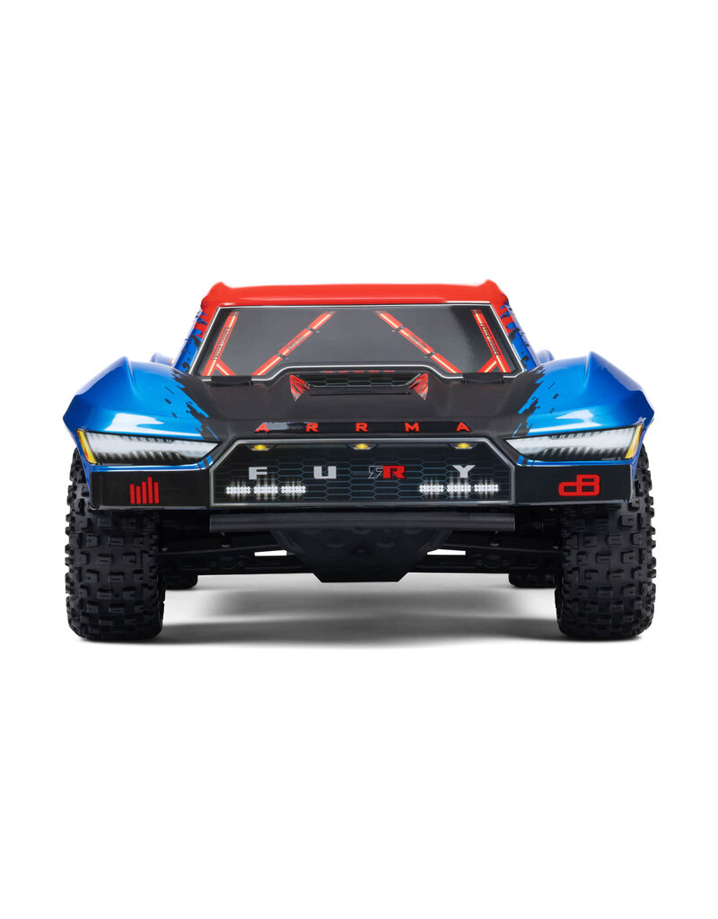 ARRMA ARA3521T1 1/10 FURY 2WD 223S BLX BRUSHLESS SHORT COURSE TRUCK RTR WITH DSC: BLUE
