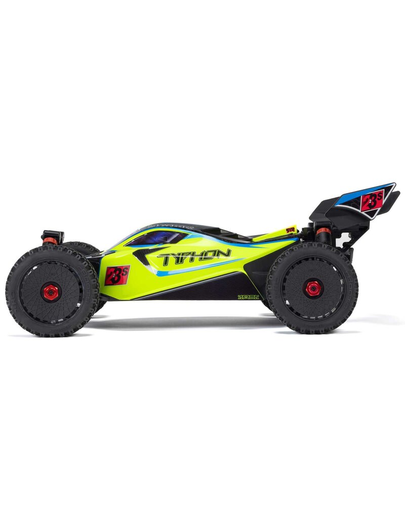ARRMA ARA4306V4T2 1/8 TYPHON 4X4 223S BLX BRUSHLESS BUGGY RTR WITH DSC: YELLOW