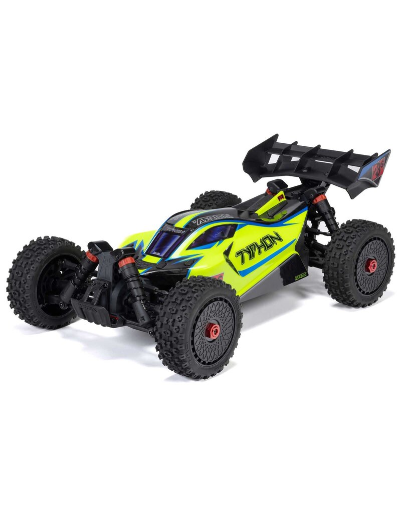 ARRMA ARA4306V4T2 1/8 TYPHON 4X4 223S BLX BRUSHLESS BUGGY RTR WITH DSC: YELLOW