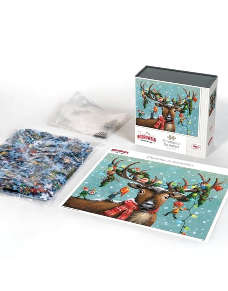 BOARDWALK BWP CHRISTMAS IN THE ANTLERS PUZZLE 500 PIECES