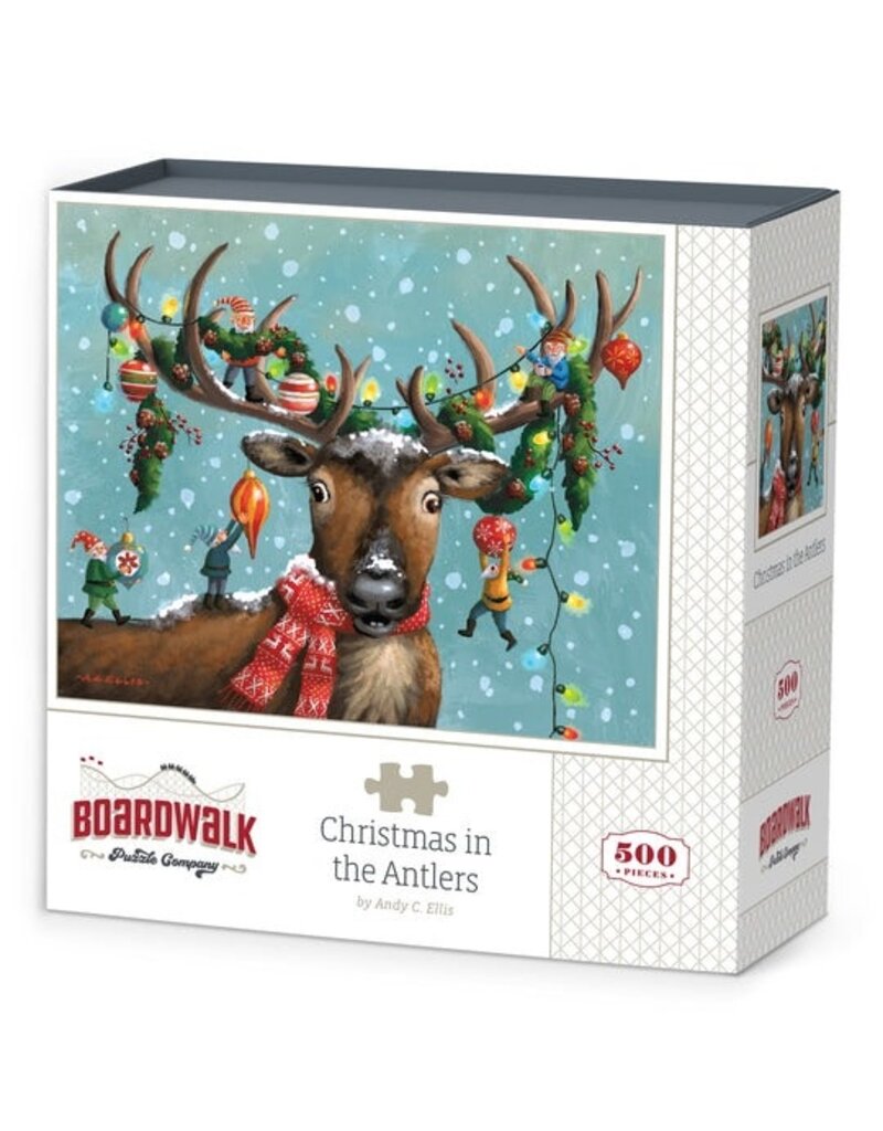 BOARDWALK BWP CHRISTMAS IN THE ANTLERS PUZZLE 500 PIECES