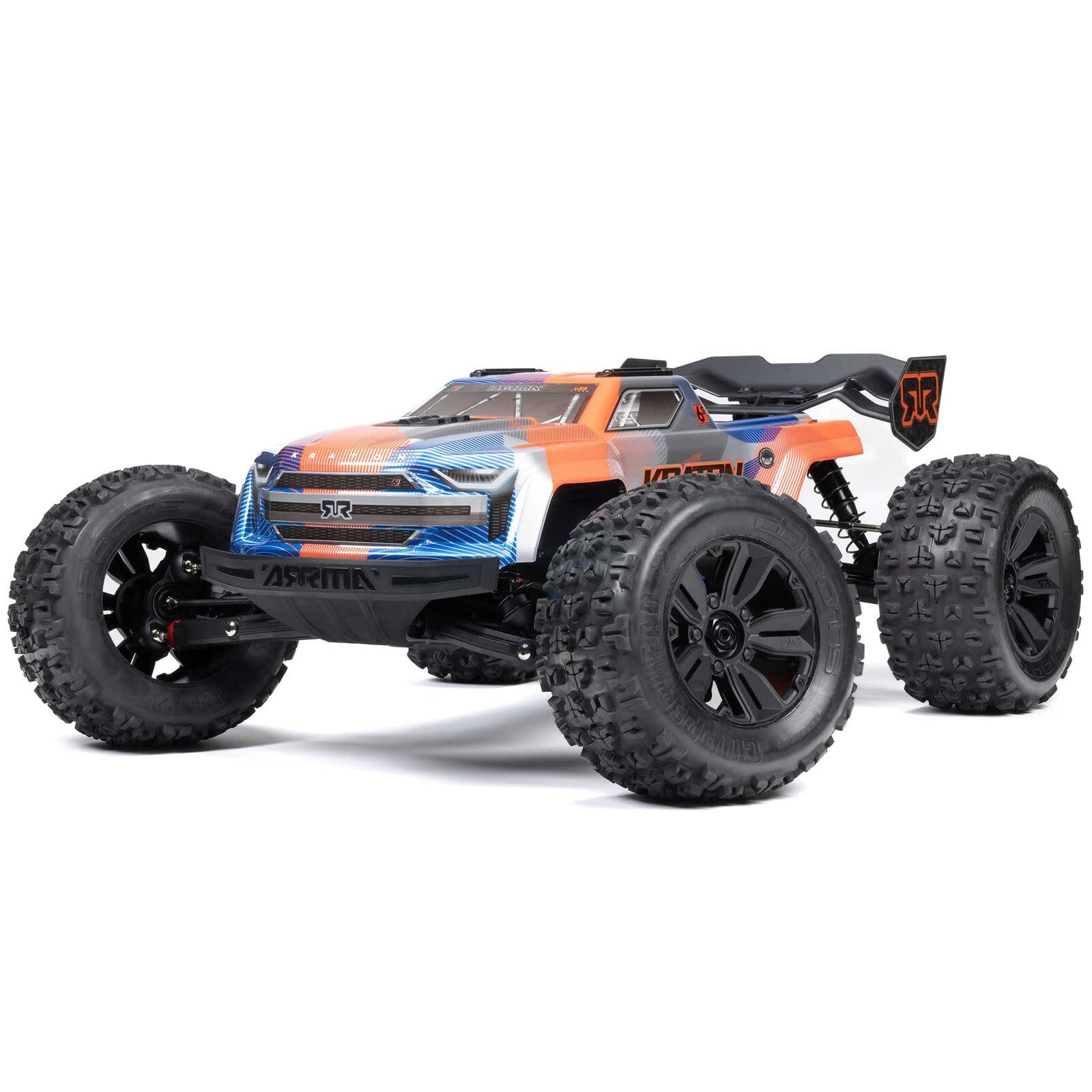 ARA8608V6T1 1/8 KRATON 6S 4X4 RTR BRUSHLESS SPEED TRUCK: BLUE/ORANGE